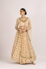 Mauve Pink Crepe Lehenga Set